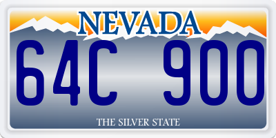 NV license plate 64C900