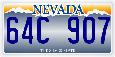 NV license plate 64C907