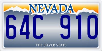 NV license plate 64C910