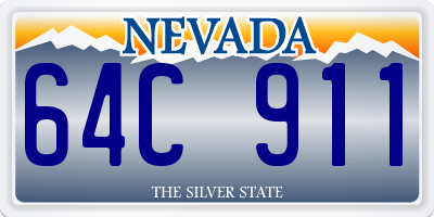 NV license plate 64C911