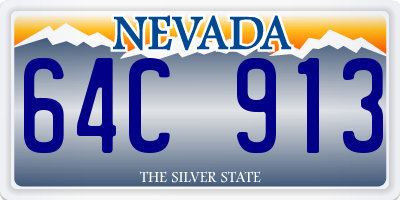 NV license plate 64C913