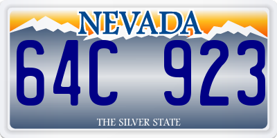 NV license plate 64C923