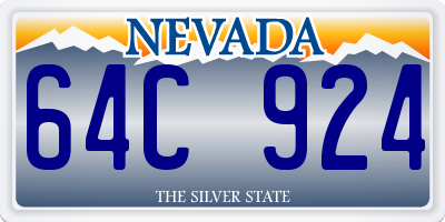 NV license plate 64C924