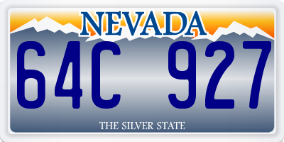 NV license plate 64C927