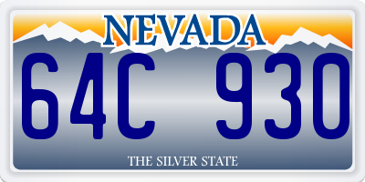 NV license plate 64C930