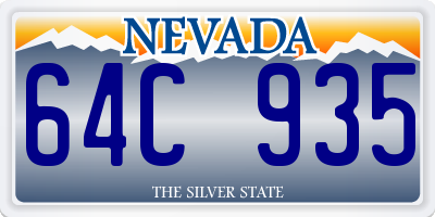 NV license plate 64C935