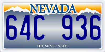 NV license plate 64C936