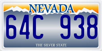 NV license plate 64C938