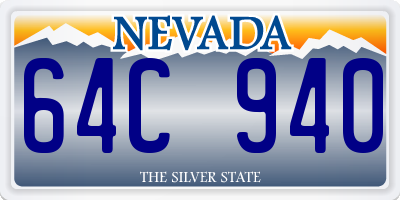 NV license plate 64C940