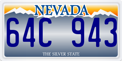 NV license plate 64C943