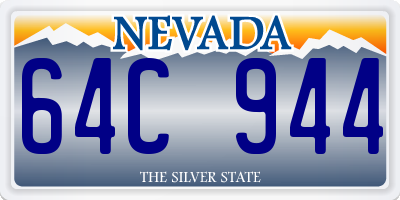 NV license plate 64C944