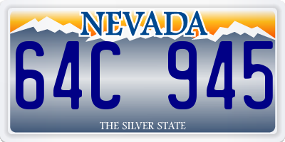 NV license plate 64C945
