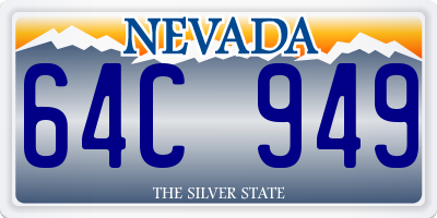 NV license plate 64C949