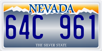 NV license plate 64C961