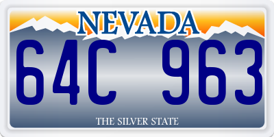 NV license plate 64C963