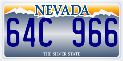 NV license plate 64C966