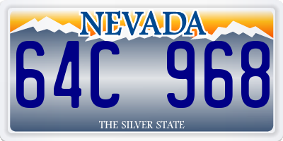 NV license plate 64C968