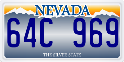 NV license plate 64C969