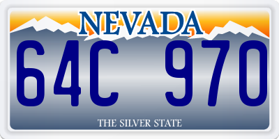 NV license plate 64C970