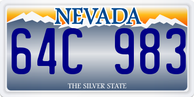 NV license plate 64C983
