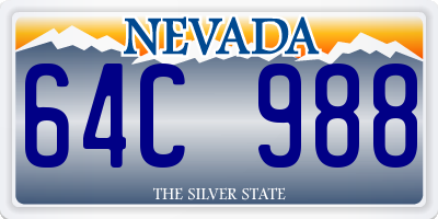 NV license plate 64C988