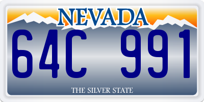NV license plate 64C991