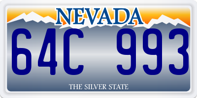 NV license plate 64C993