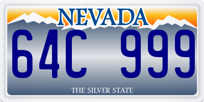 NV license plate 64C999