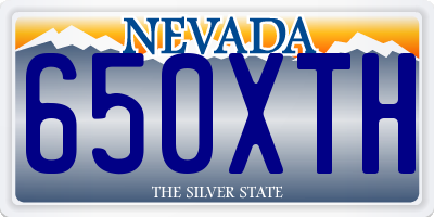 NV license plate 650XTH