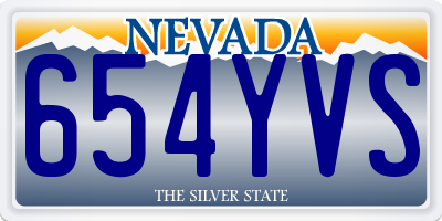 NV license plate 654YVS