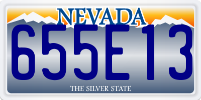 NV license plate 655E13