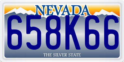 NV license plate 658K66