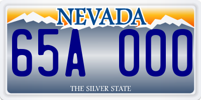 NV license plate 65A000