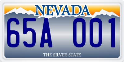 NV license plate 65A001