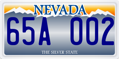 NV license plate 65A002
