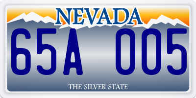 NV license plate 65A005