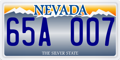 NV license plate 65A007