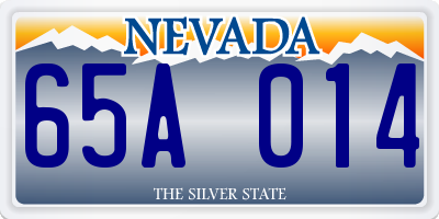 NV license plate 65A014