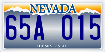 NV license plate 65A015