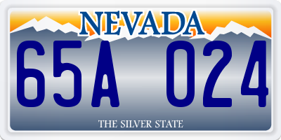 NV license plate 65A024