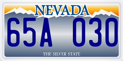 NV license plate 65A030