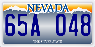 NV license plate 65A048