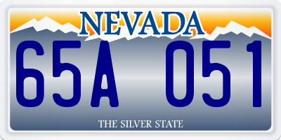 NV license plate 65A051
