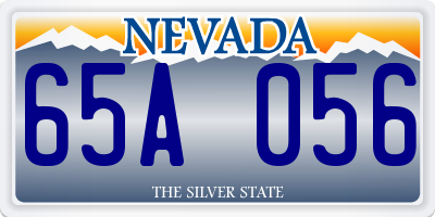 NV license plate 65A056