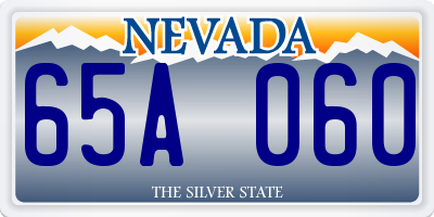NV license plate 65A060