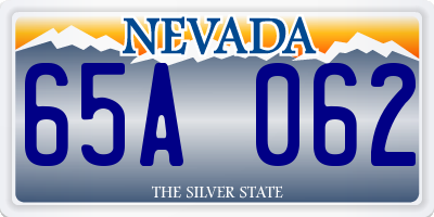 NV license plate 65A062