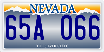 NV license plate 65A066
