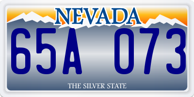 NV license plate 65A073