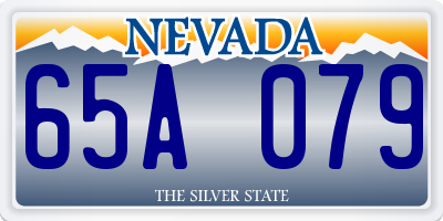 NV license plate 65A079