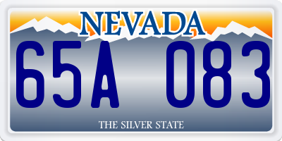 NV license plate 65A083